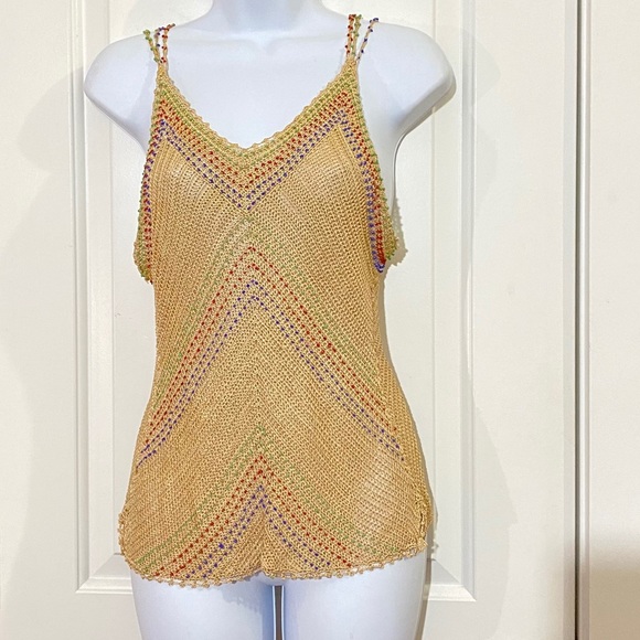 Handmade Festival Beaded Rayon Boho Hippie Tank - Picture 6 of 7